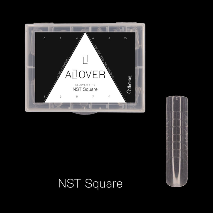 ALLover Tips NST Square / Типсы ALLover NST форма Square / 1 Stk / Для наращивания / Прозрачные