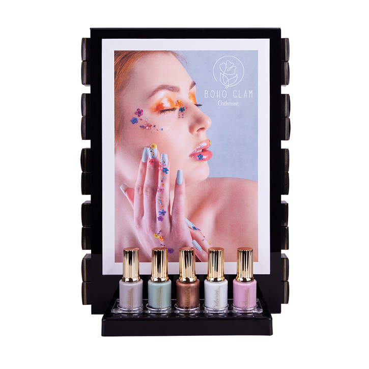 Verkaufsdisplay Nailfashion Boho Glam / Дисплей для продажи Nailfashion Boho Glam / 1 Stk / Рекламный стенд / С продуктом