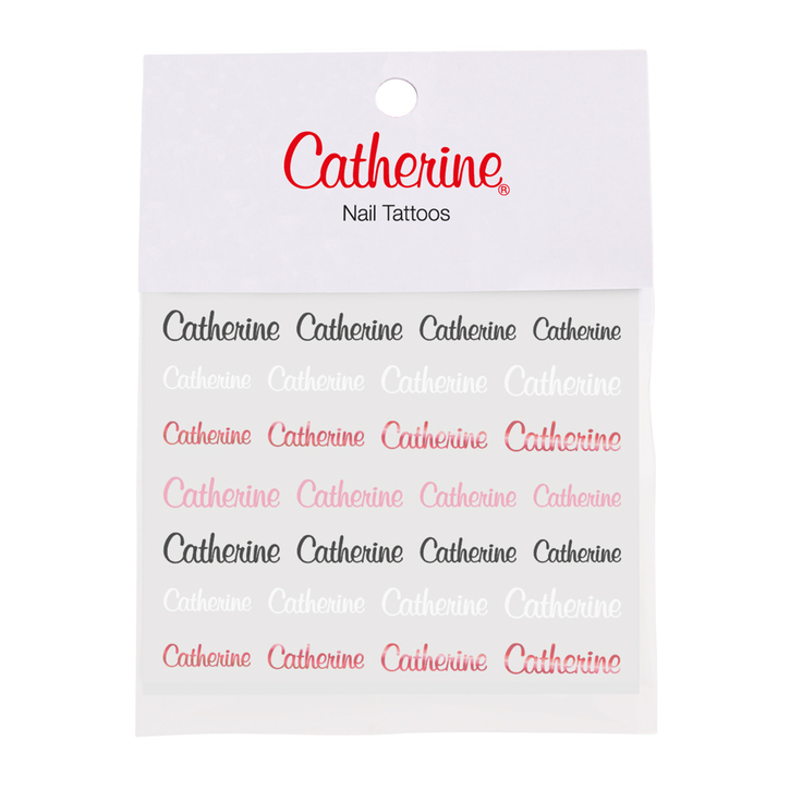 Наклейки-тату для ногтей Catherine базовые / Nail tattoo Catherine basic / 1 VE / Водные наклейки / Базовый набор