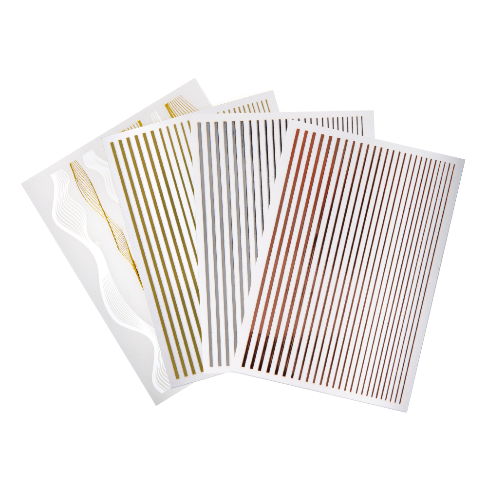 Полоски розовое золото / Stripes roségold / 1 Stk / Декор для ногтей / Розовое золото полоски