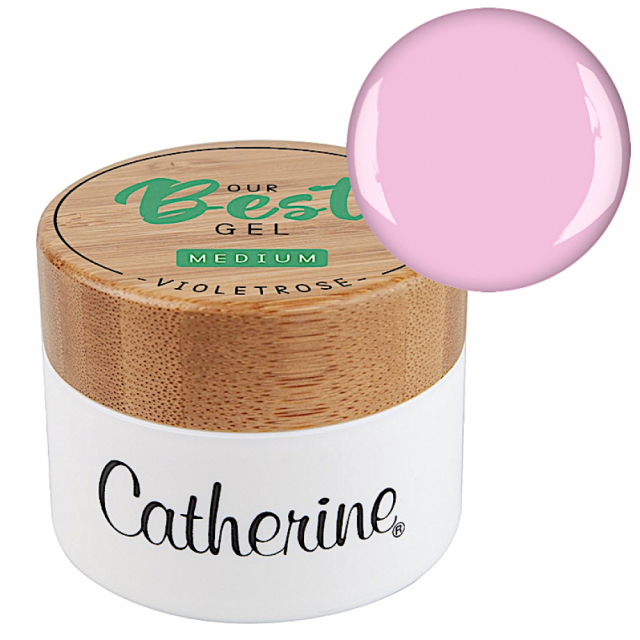 Our Best Gel Medium Violetrose / 40 гр / 36 мл / Гель Бест Медиум "Вайолетроуз" / Гель для укрепления любой длины / Гель средней вязкости самовыравнивающийся