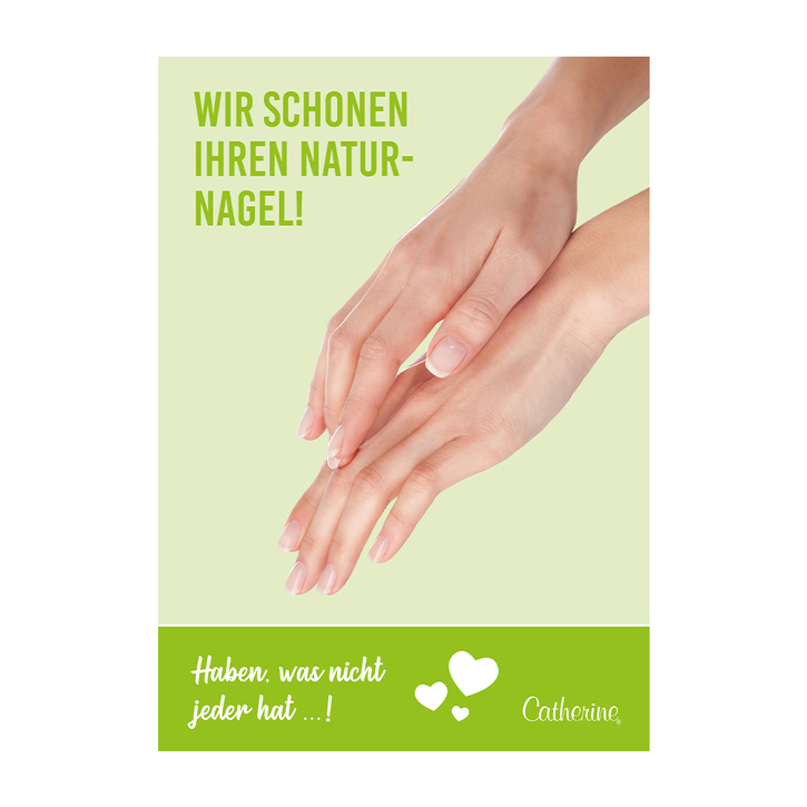 Рекламный постер Natural Nail A1 / Werbeposter Natural Nail DIN A1 / 1 Stk / Постер натуральные ногти / A1