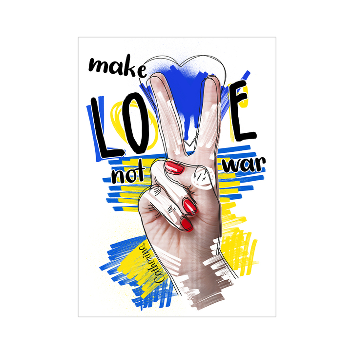 Рекламный постер Make Love, Not War A1 / Werbeposter Make Love, Not War DIN A1 / 1 Stk / Постер мир и любовь / A1