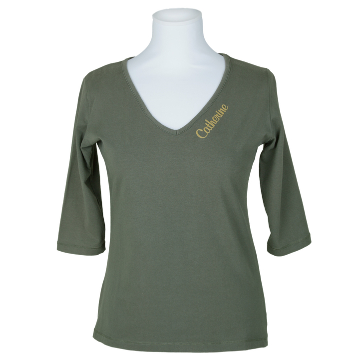 Футболка хаки 3/4 рукав размер XS / T-Shirt khaki 3/4 Arm Gr. XS / 1 Stk / Одежда / Хаки