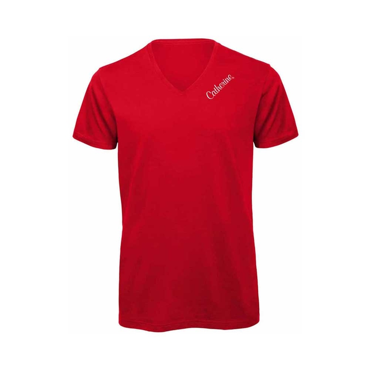 V-футболка унисекс красная размер XL / V-Shirt unisex red Gr. XL / 1 Stk / Одежда / Красная V-вырез