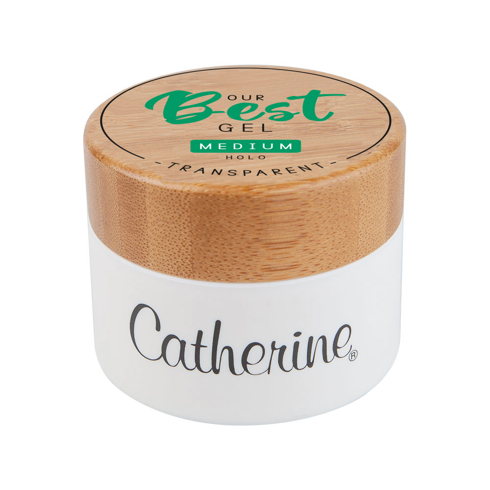 Баночка Our Best Gel Medium голографический прозрачный / Our Best Gel Medium holo transparent Tiegel / 1 Stk / Пустая банка / Голографический