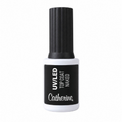 UV/LED Top Coat Naked/ Топ Коат «Нейкид»/ 8 гр / Экстра-глянец / Тонковязкий / Без дисперсионного слоя