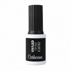 UV/LED Top Coat Almond/ Топ Коат «Олмонд»/ 8 гр / Экстра-глянец / Тонковязкий / Без дисперсионного слоя