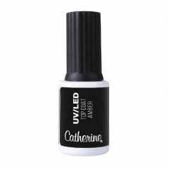 UV/LED Top Coat Amber/ Топ Коат «Эмбер»/ 8 гр / Экстра-глянец / Тонковязкий / Без дисперсионного слоя